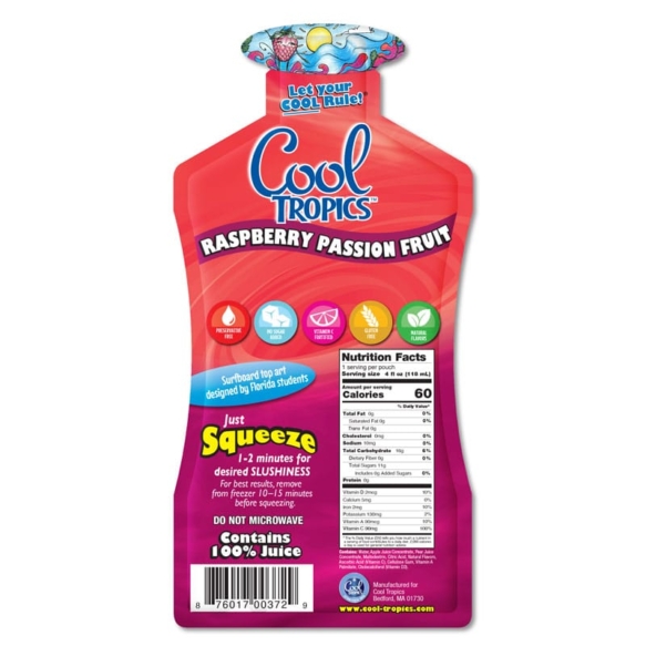 Tropics Raspberry Label Raspberry Passion Fruit - Cool Tropics